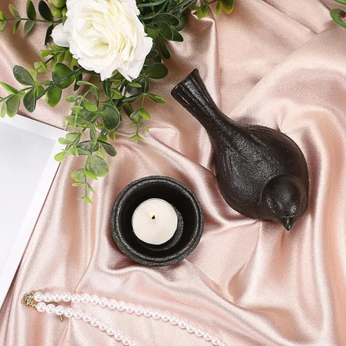 Miniatura 5 de Sumnacon Ocultador de llaves de repuesto para exteriores, bonito pájaro, decoración de jardín, soporte para llaves secretas para patio, porche
