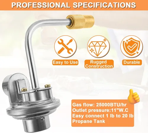 Miniatura 8 de Manguera adaptadora de propano de 6 pies, convertidor de 1 libra a 20 libras con piezas de repuesto de regulador de gas para kit de conversión