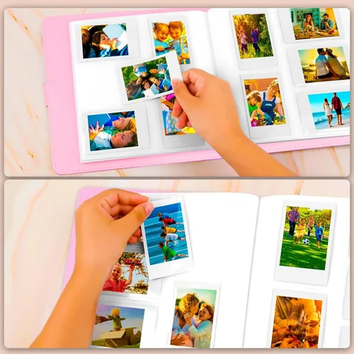 Miniatura 6 de Ruibytree Álbum de fotos de 360 bolsillos para cámara instantánea Fujifilm Instax Mini LiPlay 12 11 9 8 40 41 99 Evo 7S, cubierta de piel sintética