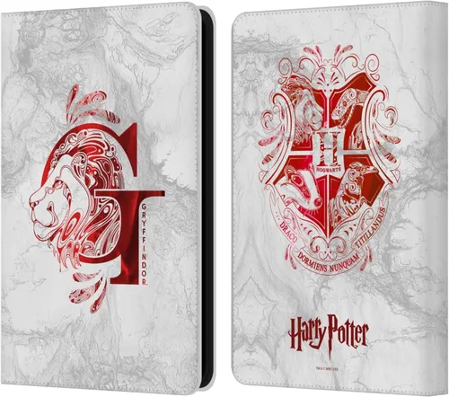 Miniatura 35 de Head Case Designs Funda de piel con licencia oficial de Harry Potter Gryffindor Aguamenti Deathly Hallows IX compatible con Kindle Paperwhite 1/2/3