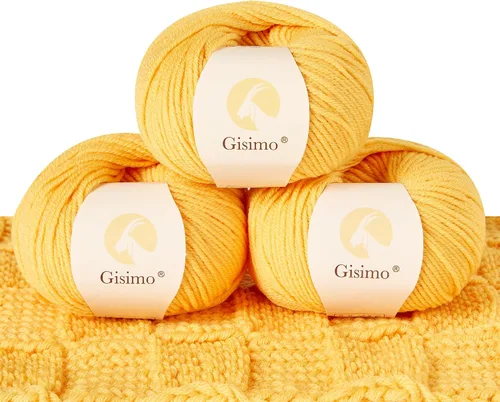 Miniatura 33 de 100% lana merino para tejer y ganchillo, hilo lujoso y suave de 6 cabos para tejer y crochet a mano, 1.76 oz/50 g, 127 yardas/116 metros