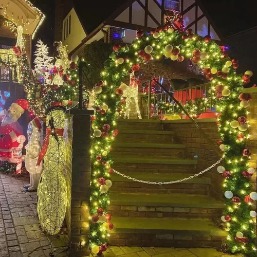 Miniatura 8 de YEGUO 200 luces LED de 66 pies para Navidad, exteriores, impermeables, cadena de luces blancas cálidas para interiores, 8 modos, cable verde, luz