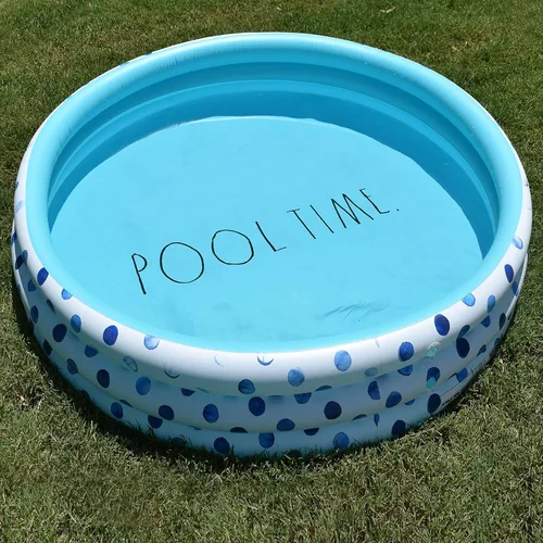 Miniatura 2 de Rae Dunn x CocoNut Float Indigo Polka Dot Mini Pool - Tema de piscina - Piscina inflable para niños - Gran piscina para patio trasero, fiestas