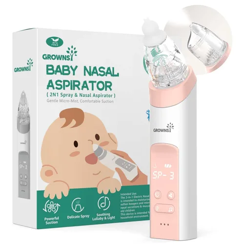 Miniatura 14 de GROWNSY Aspirador nasal eléctrico para mascotas, succión silenciosa de nariz y orejas para perros, gatos, cachorros y gatitos, succión ajustable