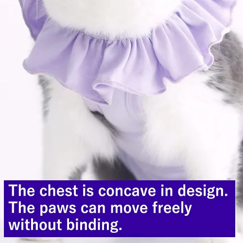 Miniatura 4 de Traje de recuperación para gatos para heridas abdominales y enfermedades de la piel, camisa quirúrgica transpirable de recuperación después
