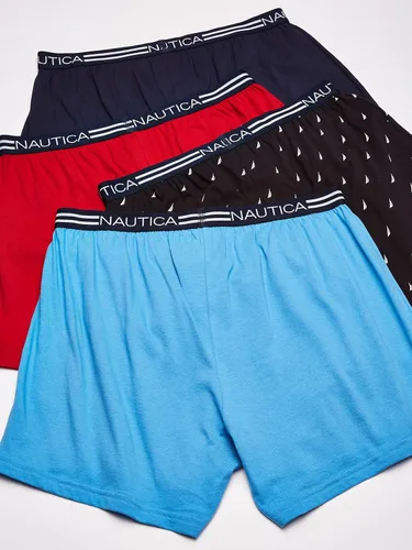 Miniatura 3 de Nautica mens 4 Pack Classic Cotton Loose Knit Boxers