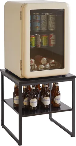 Miniatura 11 de Aibiju Mesa auxiliar grande para sala de estar, soporte de mesa pequeño de 20 pulgadas, mesa de impresora con estante ajustable, mesa de café Blanco