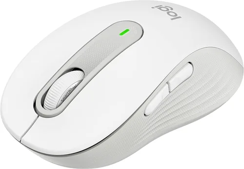 Ratón inalámbrico Logitech Signature M650 - Para manos pequeñas a medianas, para diestros, batería de 2 años, clics silenciosos, botones Blanco hueso