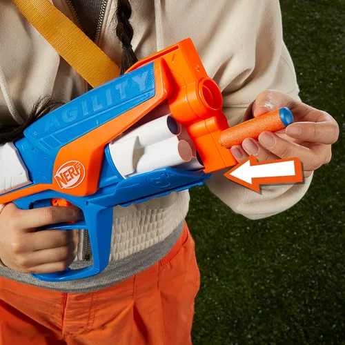 Miniatura 4 de Nerf Serie N Agility Blaster, 12 dardos N1 compatibles solo con pistolas de la Serie N, tambor de 6 dardos, juegos al aire libre para niños