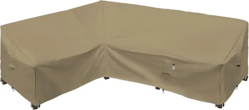 Miniatura 15 de Funda de Sofá Seccional de Servicio Pesado para Exteriores, Fundas Impermeables 600D para Sofá Seccional de Patio, Funda para Muebles de Jardín