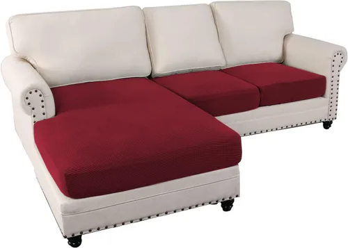 Miniatura 39 de MIFXIN Fundas para sofá modular, 3 piezas, funda de asiento de sofá de terciopelo elástico en forma de L, funda de cojín separada, protector