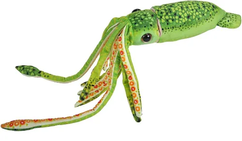 Wild Republic Peluche verde calamar impreso, animal de peluche, regalo para niños, 22 pulgadas