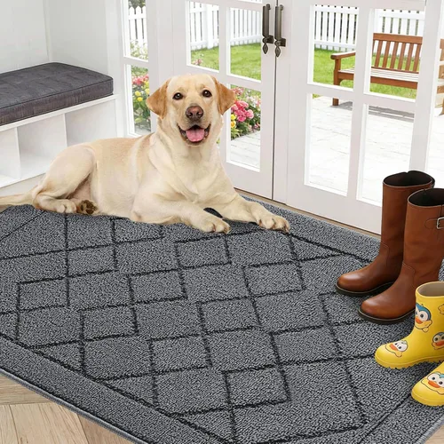 Miniatura 15 de REFETONE Tapete para interiores, tapete para puerta trasera o delantera de 20 x 32 pulgadas, felpudo, parte trasera de goma, antideslizante