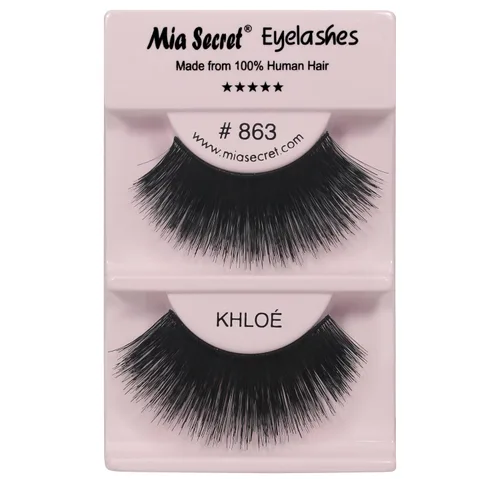 Miniatura 32 de Mia Secret Demi Wispies - Pestañas postizas de estilo natural, pestañas de tira fina, banda transparente invisible, pestañas de cabello humano