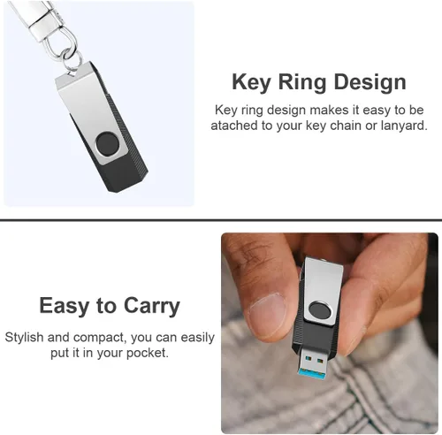 Miniatura 6 de Aiibe Unidad flash USB de 16 GB Memoria USB 3.0 Memoria Stick PenDrive 16GB - Negro