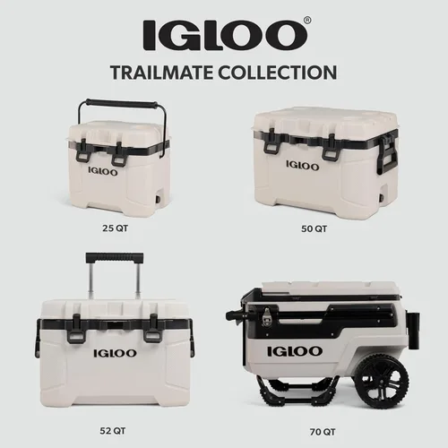 Miniatura 7 de Igloo Trailmate Cooler Cofre de hielo con carcasa dura aislada Hueso de 50 cuartos