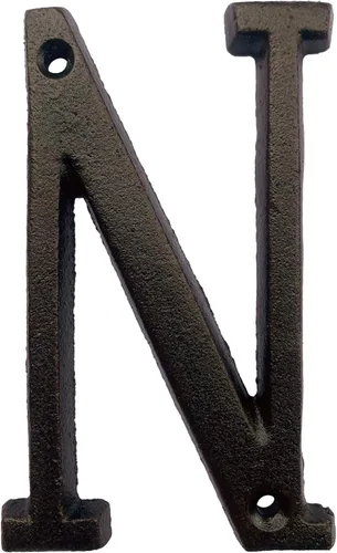 Miniatura 31 de BetLight Número de casa de hierro fundido de 5.5 pulgadas de alto, números de dirección de casa sólidos, elegante acabado marrón negro, fácil