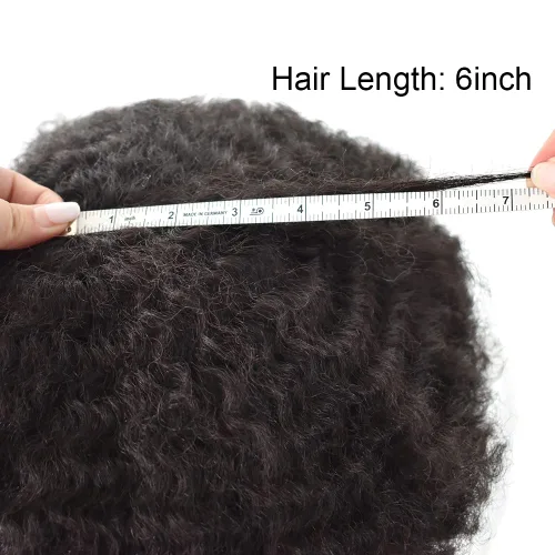 Miniatura 5 de LYRICAL HAIR Afro Kinky Curly Toupee – Cabello humano brasileño para hombre Toupee HD encaje frontal – Afro Americano Hombres Afro Ondulado Sistema