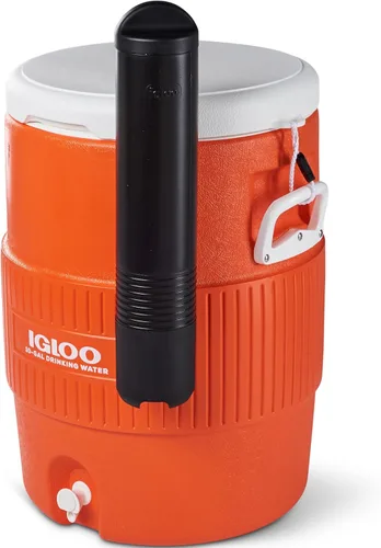 Igloo Enfriador deportivo | Dispensador de bebidas aislado con boquilla | Estación portátil de lavado de manos Naranja 10 galones