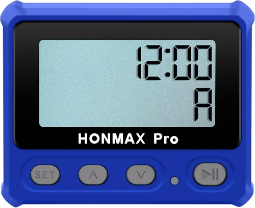 Miniatura 8 de HONMAX Temporizador de intervalo profesional 8100 y cronómetro, retroiluminación, carga USB-C, reloj (azul)