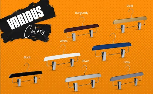 Miniatura 6 de Abs - Perchas de plástico para pantalones, perfectas para faldas, pantalones, pantalones de vestir, jeans y más, juego de 5 unidades, color dorado