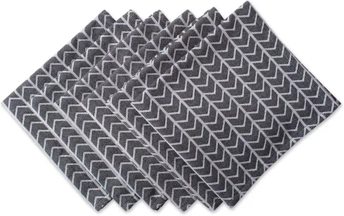 Miniatura 15 de DII Juego de servilletas de algodón lavable a máquina, básico diario, 20x20, rayas bajas, 6