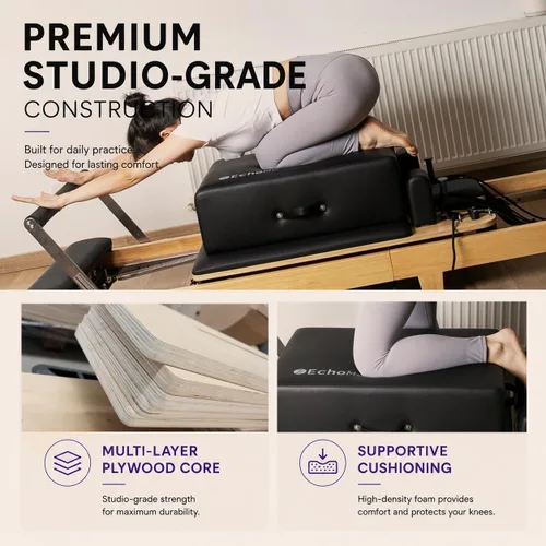 Miniatura 3 de EchoMe Pilates Reformer - Caja para sentarse, accesorio de pilates para ejercicios