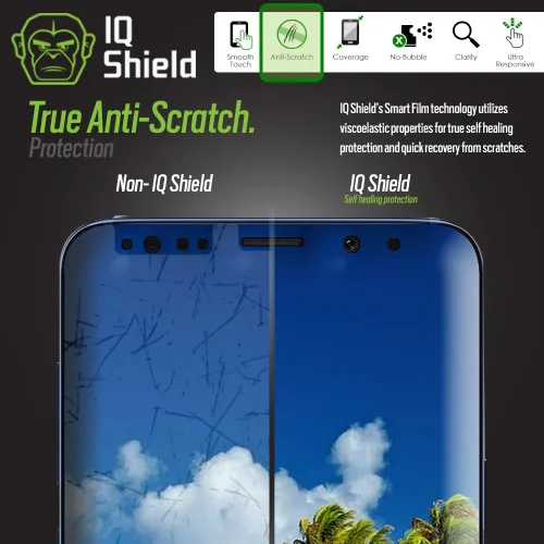 Miniatura 5 de IQShield Paquete de 2 protectores de pantalla para Samsung Galaxy S9 Plus/S9+ (compatible con fundas), compatible con identificación de huellas