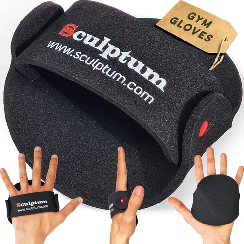 Miniatura 8 de Guantes de gimnasio anti-callo, acolchado adaptativo negro para entrenamiento con pesas, crossfit, fitness, protección de agarre cómodo