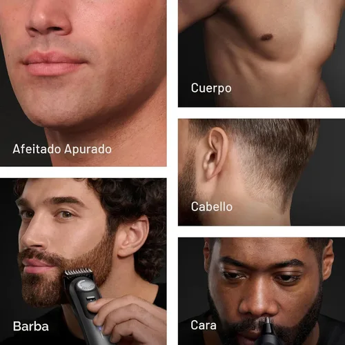 Miniatura 2 de Braun Cortadora eléctrica de barba todo en uno Series 9 PRO para hombre, cortadora de pelo, afeitadora y maquinilla de afeitar para cara, cabello