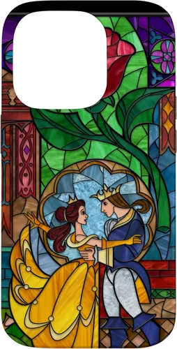 Miniatura 17 de Disney Beauty and the Beast Belle y Príncipe - Funda de vidrio manchado para iPhone 12 Pro Max