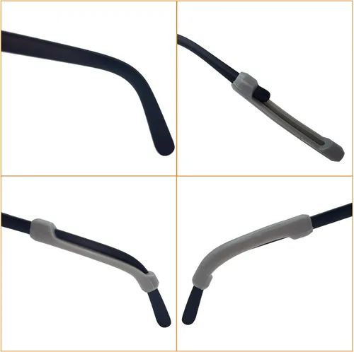 Miniatura 5 de KECHIO Gafas de retención antideslizante para gafas con gancho para la oreja para niños y adultos, soporte antideslizante de silicona
