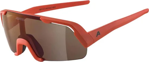ALPINA Rocket Youth Q-LITE - Gafas de ciclismo antivaho para hombres y mujeres, 100% protección UV, Rocket Youth Q-LITE Calabaza Naranja Mate