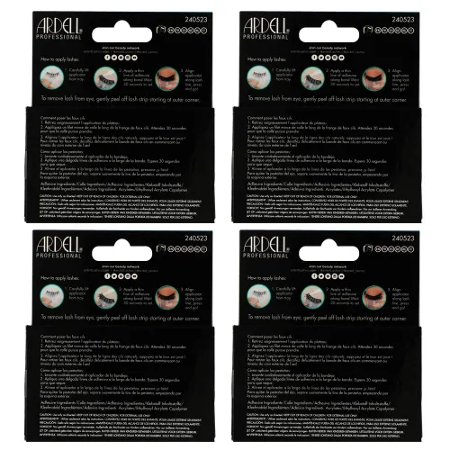Miniatura 5 de Ardell Pestañas a presión 109 – Pestañas autoadhesivas naturales con aplicador y pipeta adhesiva, no necesita pegamento, color negro, paquete de 4