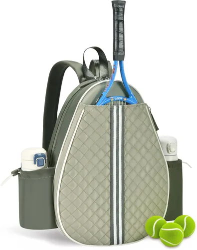 Miniatura 27 de Mochila de tenis Sucipi, mochila de tenis acolchada con bandolera cruzada, bolsas para raquetas de tenis resistentes al agua para mujeres y hombres
