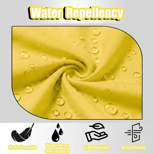 Miniatura 4 de TOSHE Delantal de cocina de algodón resistente a las gotas de agua con delantales ajustables para mujer con bolsillos, 10 opciones de color, Amarillo