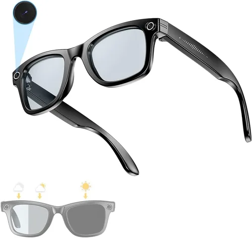 Miniatura 9 de Al Smart Glasses, cámara HD 1080p con funciones de música y llamadas, gafas inteligentes Ai con Bluetooth para grabación de video remota, control