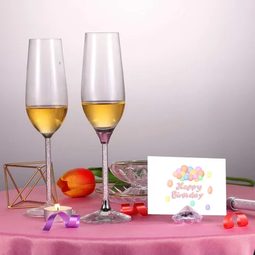 Miniatura 5 de Boao Paquete de 24 tarjeteros de mesa de acrílico con diamantes de cristal, decoración de fiesta de diamantes para bodas, mesa del hogar Transparente