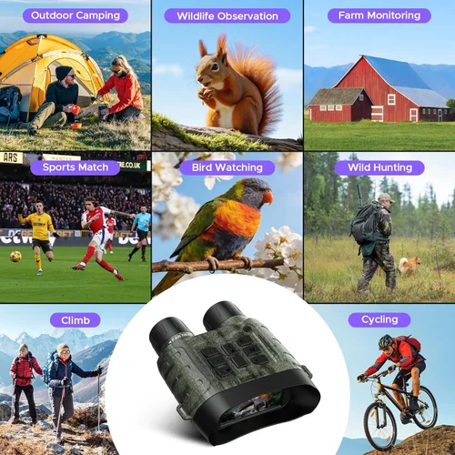 Miniatura 6 de Gafas de visión nocturna, prismáticos de visión nocturna 4K, prismáticos infrarrojos de 112 MP, zoom digital 12X batería recargable de 5000 mAh