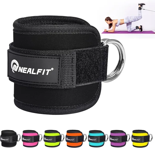 Miniatura 11 de NEALFIT Ankle Strap for Cable Machine, Gym Ankle Cuff for Kickbacks, Leg Extensions, Glute Workouts, Booty Hip Abductors Exercise for Women and Men