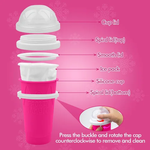 Miniatura 3 de Taza de Fabricante de Granizado, Tazas de Fabricante de Granizado DIY, Taza de Granizado Portátil para Jugos, Leche y Helado, Taza de Granizado