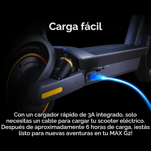 Miniatura 8 de Scooter eléctrico Segway Ninebot Serie MAX para adultos, 22-28 MPH, hasta 50 millas de alcance, suspensión doble, certificado UL-2272 2271 (G2/G3)