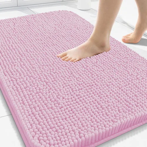 Miniatura 194 de Arotive Alfombras de baño de felpilla extrasuaves y absorbentes, de 24 x 16 pulgadas, lavables a máquina, parte trasera de goma antideslizante