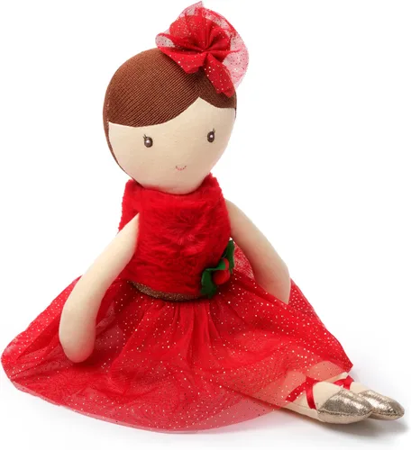 Bearington Evie - Muñeca de bailarina de Navidad, muñeca de bailarina de 16.5 pulgadas, regalo ideal de Navidad para niños pequeños, niños y