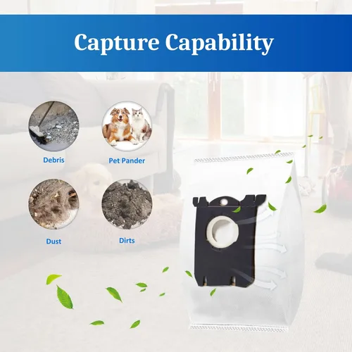 Miniatura 6 de Paquete de 10 bolsas de repuesto para aspiradora compatibles con Electrolux S Bag Classic EL200F EL8500