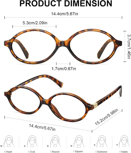 Miniatura 2 de Gafas de bloqueo de luz azul ovaladas retro para mujeres y hombres, vintage de los 90, para caras pequeñas, computadora, juegos, televisión
