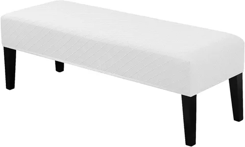 Miniatura 17 de Lebaley Funda Impermeable para Banco de Comedor Elástica Rectangular Protector de Asiento de Banco Funda Deslizable Extraíble Lavable Fundas