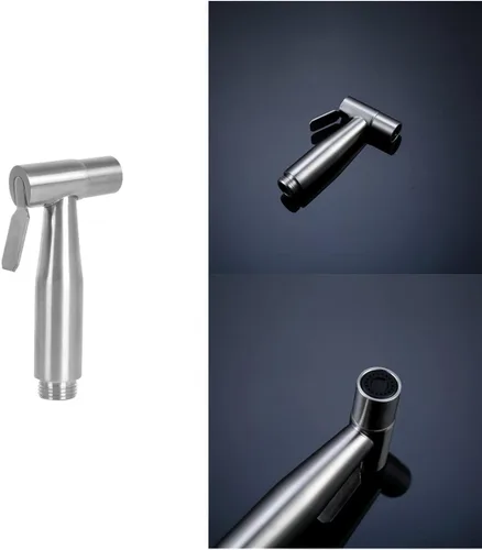 Miniatura 3 de Cabezal rociador de inodoro para bidé, 2 pulverizadores de bidé, rociador de mano de acero inoxidable para limpieza de cocina y inodoro