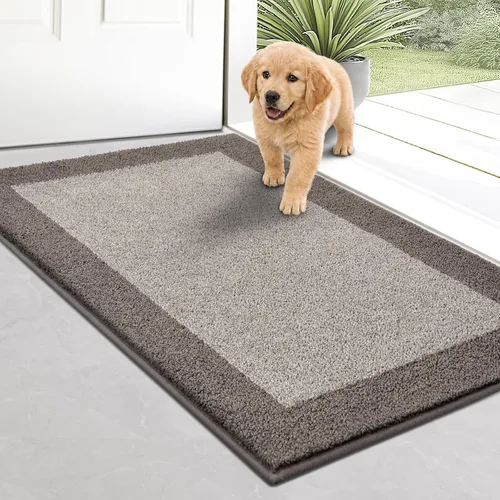 Indoor Door Mat 20" x 32", Washable Kitchen Rug, Non Slip Entryway Rug for Floor, Absorbent Entrance Throw Rug for Laundry, Bathroom, Door