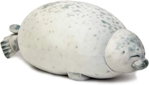 Miniatura 6 de EHOTONG - Linda almohada con forma de foca regordeta de peluche, almohada suave para abrazar con forma de foca gordita, juguete de animal de peluche
